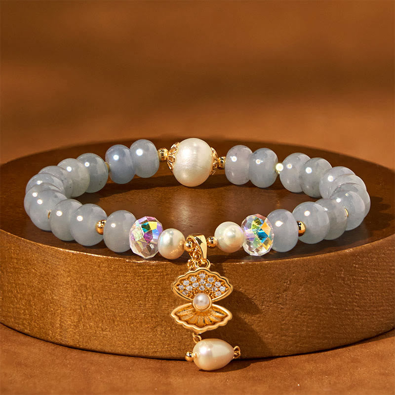 8 mm Aquamarin-Perlen-Heilarmband für emotionales Gleichgewicht