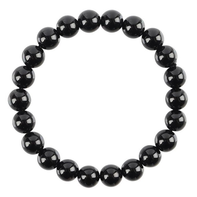 8mm Black Obsidian Bracelet for Grounding and Protection