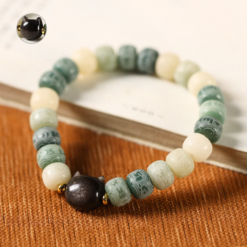 8 mm Bodhi Seed Om Mani Padme Hum Armband für Harmonie