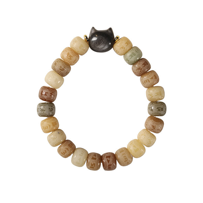 8 mm Bodhi Seed Om Mani Padme Hum Armband für Harmonie