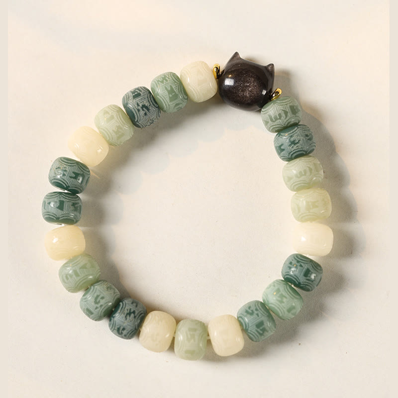 8 mm Bodhi Seed Om Mani Padme Hum Armband für Harmonie