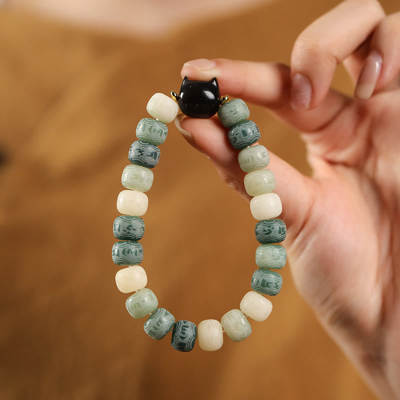 8 mm Bodhi Seed Om Mani Padme Hum Armband für Harmonie