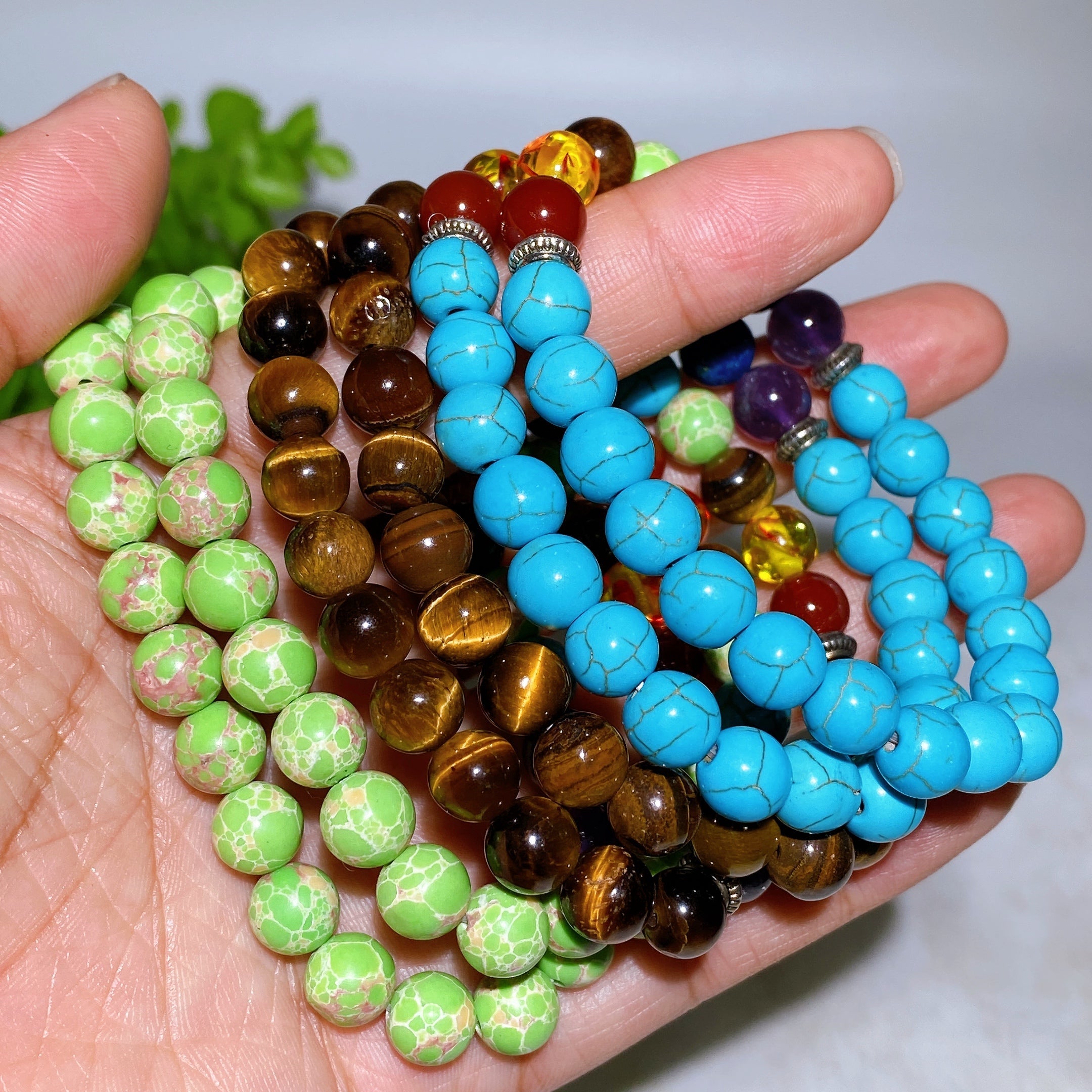 8 mm Chakra-Kristall-Heilarmband für Energieausgleich