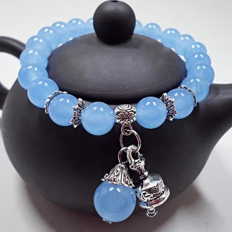8 mm Chalcedon-Energiearmband für spirituelles Gleichgewicht
