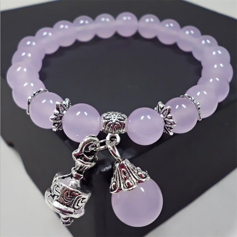 8 mm Chalcedon-Energiearmband für spirituelles Gleichgewicht