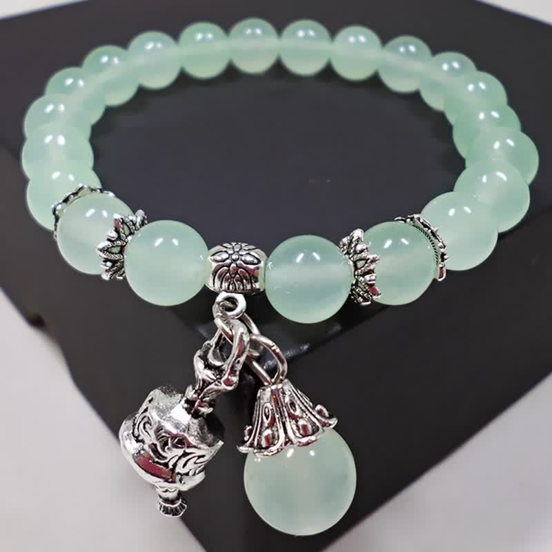 8 mm Chalcedon-Energiearmband für spirituelles Gleichgewicht