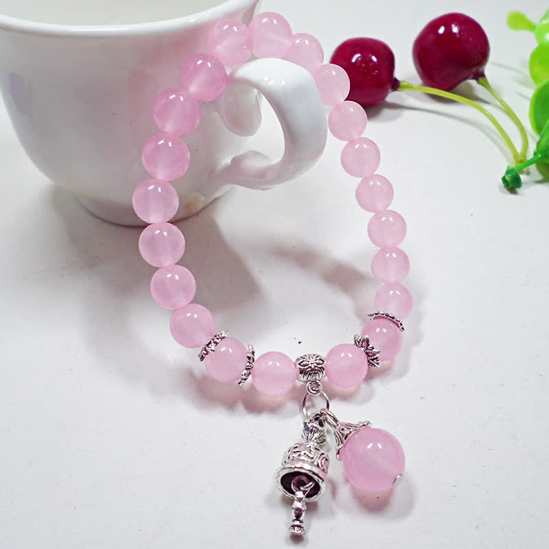 8 mm Chalcedon-Energiearmband für spirituelles Gleichgewicht