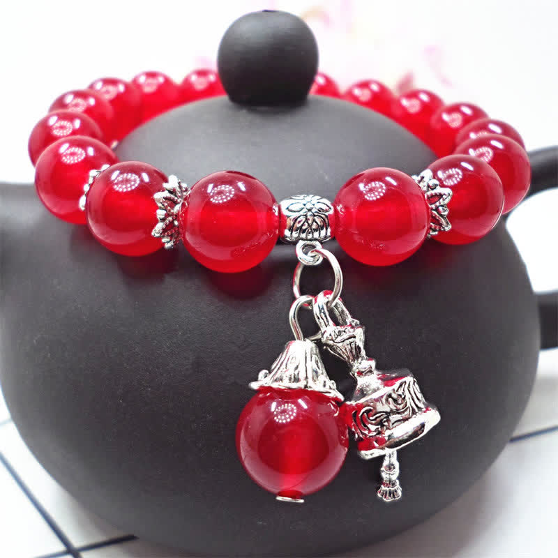 8 mm Chalcedon-Energiearmband für spirituelles Gleichgewicht