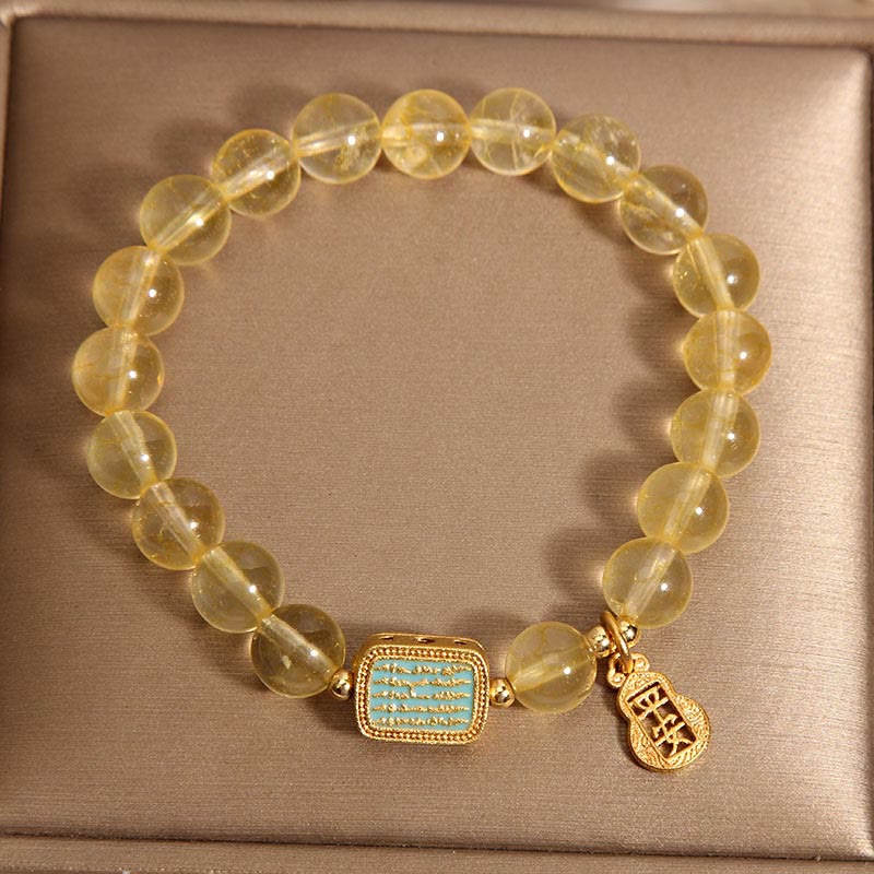 8 mm Citrin-Armband der Großzügigkeit für spirituelles Wachstum
