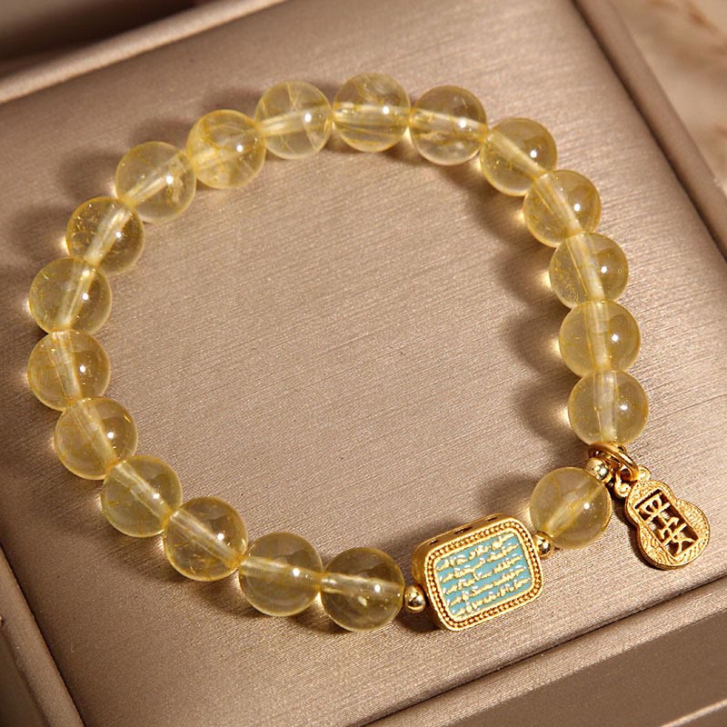 8 mm Citrin-Armband der Großzügigkeit für spirituelles Wachstum