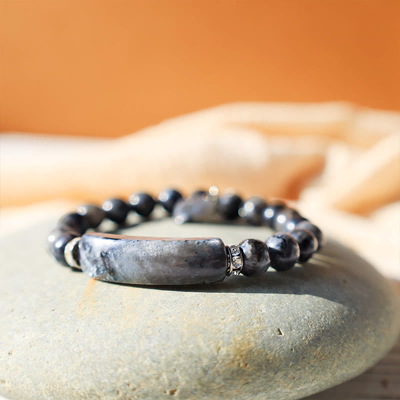 8 mm klares Quarz-Liebesherz-Heilarmband für Gleichgewicht