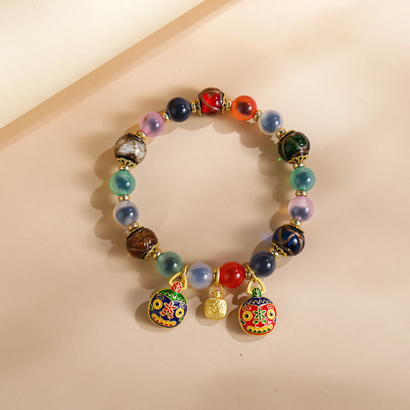 8 mm buntes Candy-Achat-Stärkearmband