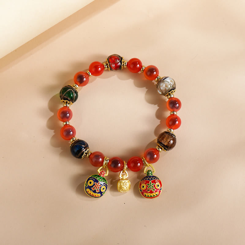 8 mm buntes Candy-Achat-Stärkearmband