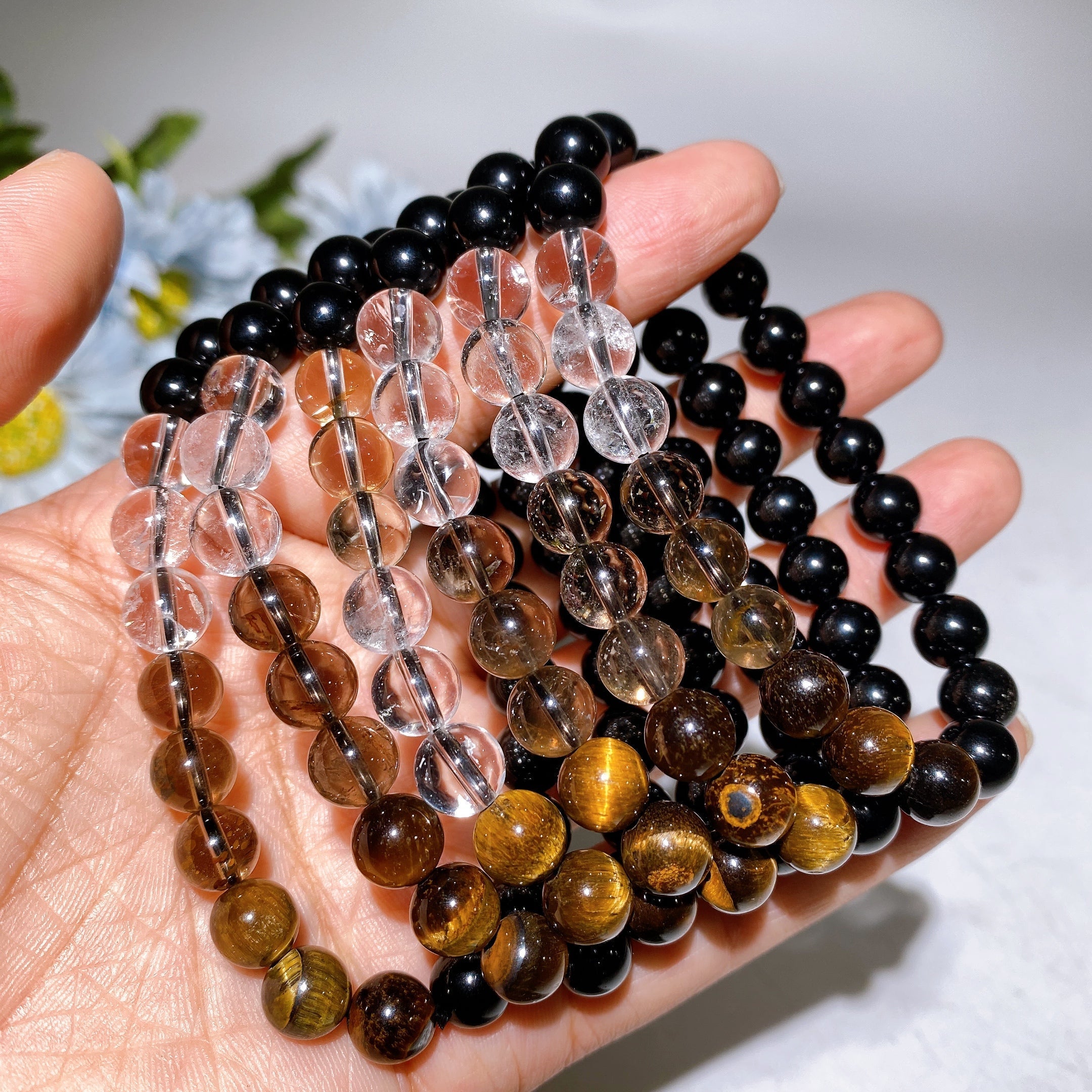 8mm Crystal Healing Bracelet for Spiritual Protection