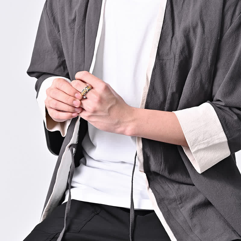 8 mm Drachen-Stimulationsring aus Titanstahl, Unisex