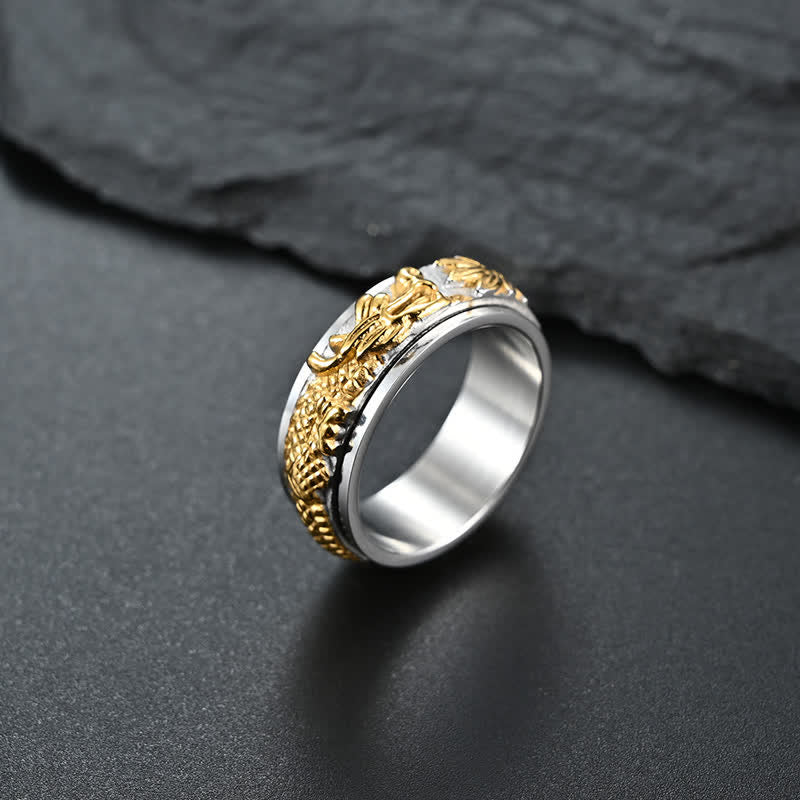 8 mm Drachen-Stimulationsring aus Titanstahl, Unisex