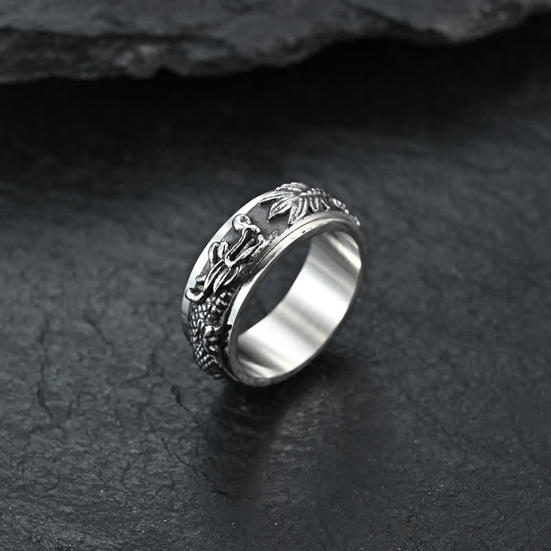 8 mm Drachen-Stimulationsring aus Titanstahl, Unisex