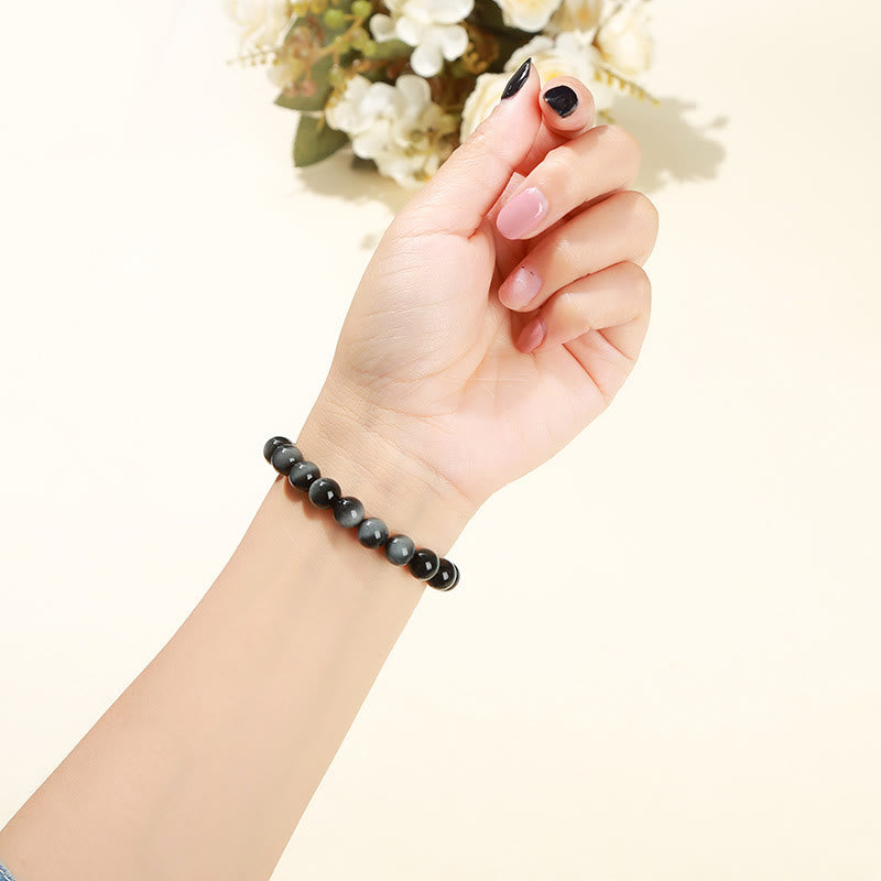 8 mm Adlerauge-Stein, positive Energie, Mut-Armband für Frauen