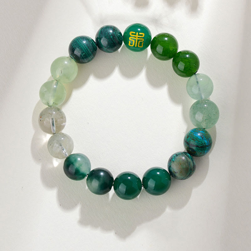 8 mm Fünf-Elemente-Armband aus gelbem Achat für Gleichgewicht und Wohlstand