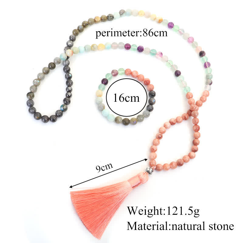 8 mm Fluorit Schwarz Glitzer Schutz Mala Armband