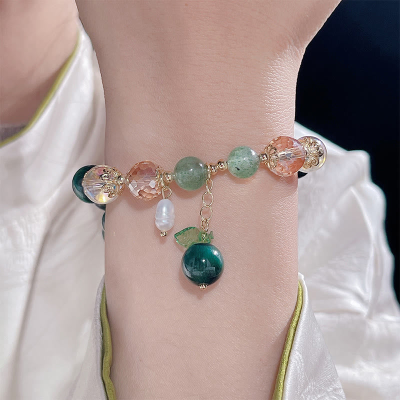 8 mm grünes Tigerauge-Armband für Damen | Positive Energie