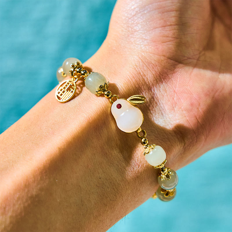 8 mm Hetian Jade Fu Charakter Fülle Armband