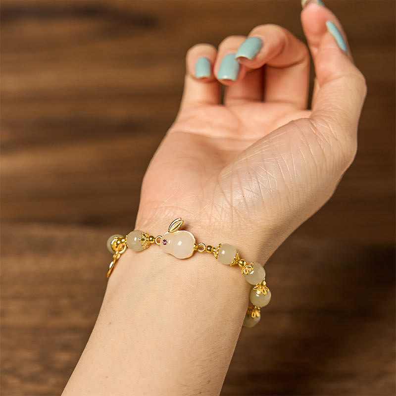 8 mm Hetian Jade Fu Charakter Fülle Armband