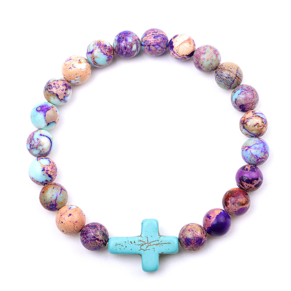 8 mm Imperial Jasper Baum des Lebens Armband zur Heilung