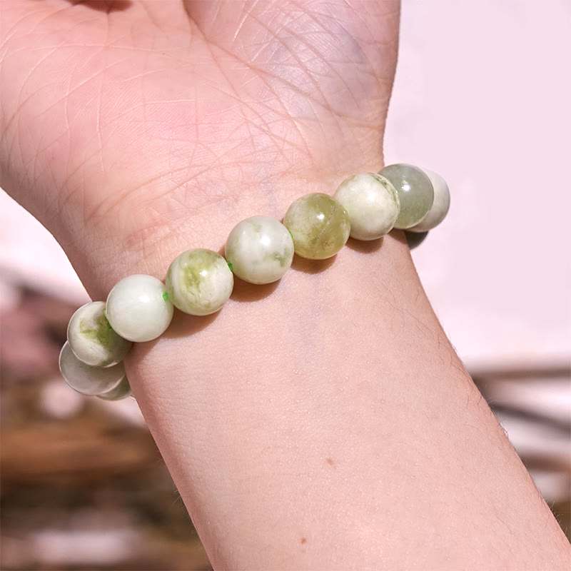 8 mm Jade-Überflussarmband für Wohlstand und Glück