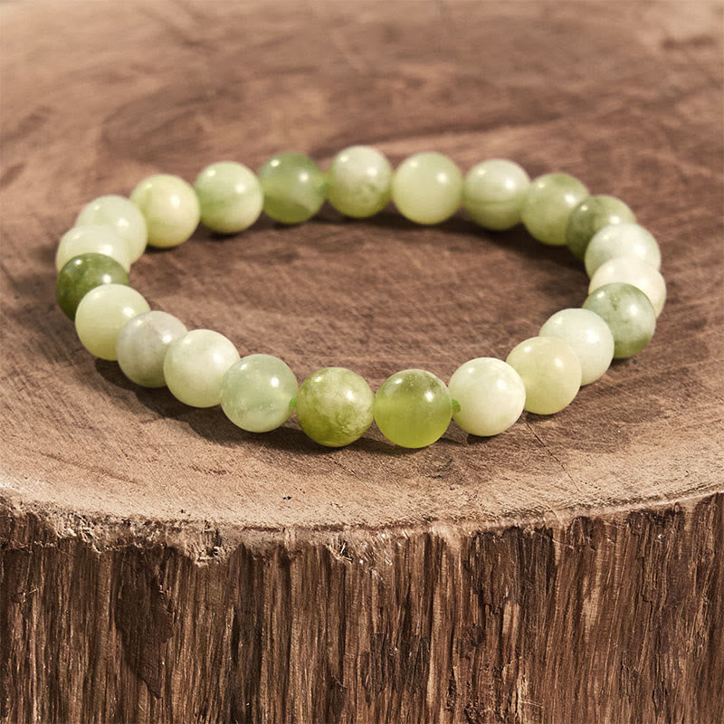 8 mm Jade-Überflussarmband für Wohlstand und Glück