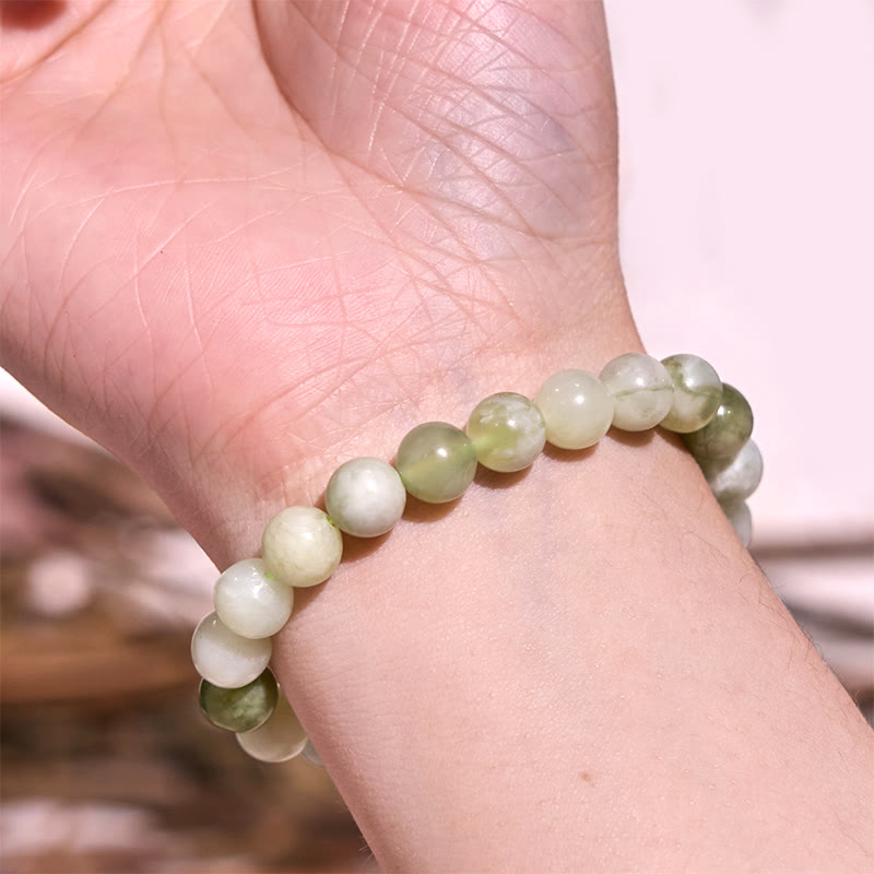 8 mm Jade-Überflussarmband für Wohlstand und Glück