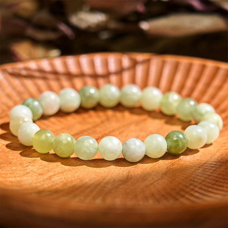 8 mm Jade-Überflussarmband für Wohlstand und Glück