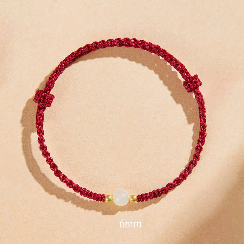 8 mm Jade Glücksperlen-Wohlstandsarmband