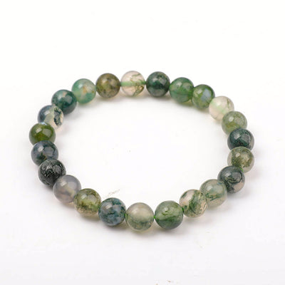 8 mm Moosachat-Armband für Heilung und Gleichgewicht