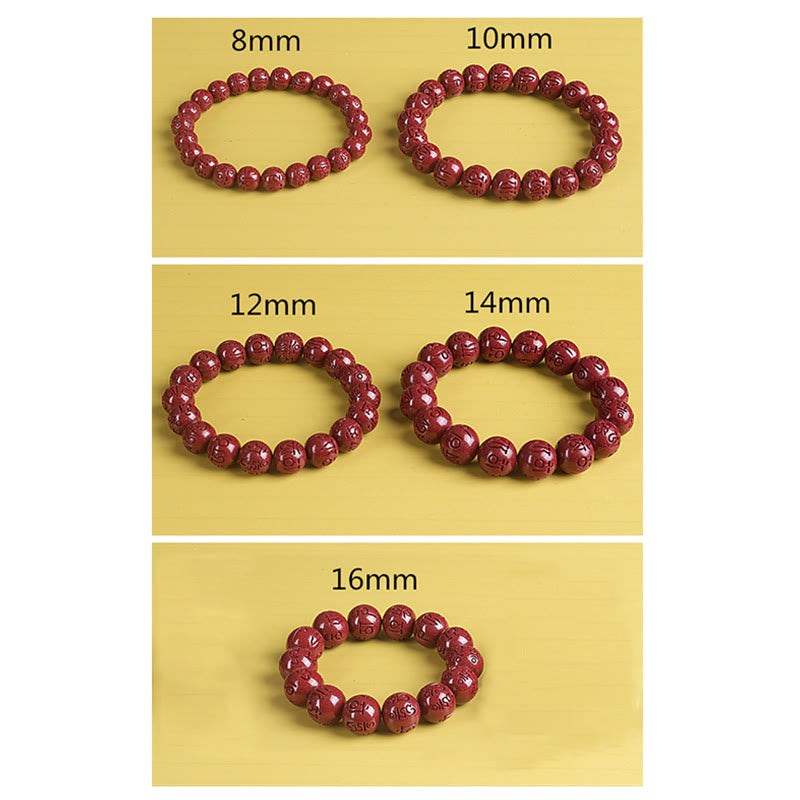 8 mm natürliches Doppel-Pixiu-Zinnober-Reichtumsarmband