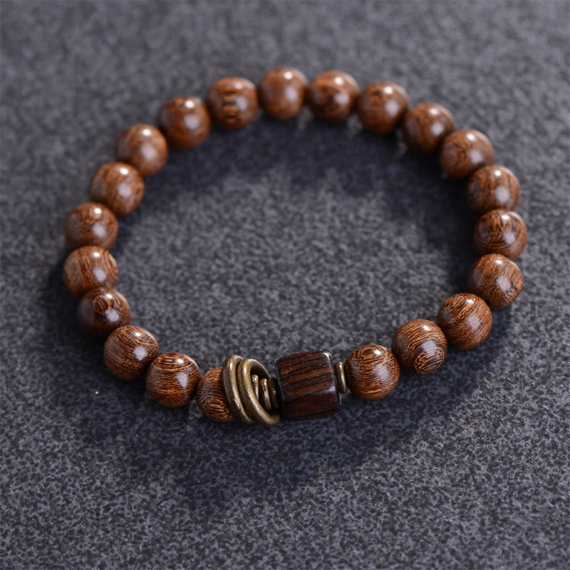 8 mm Phoebe Zhennan Holz spirituelles Armband zum Schutz