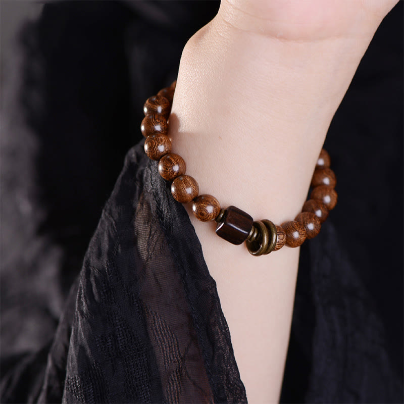8 mm Phoebe Zhennan Holz spirituelles Armband zum Schutz