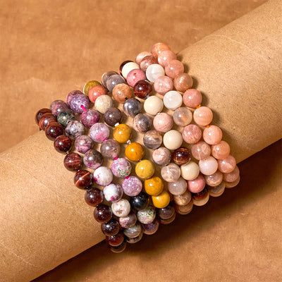 8 mm rotes Tigerauge-Armband für Kreativität und Mut