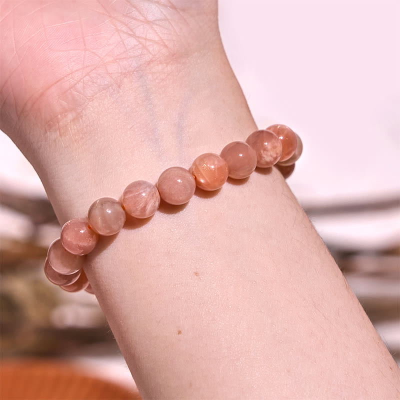8 mm spirituelles Sonnensteinarmband für positive Energie und Reichtum