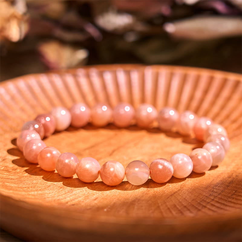 8 mm spirituelles Sonnensteinarmband für positive Energie und Reichtum