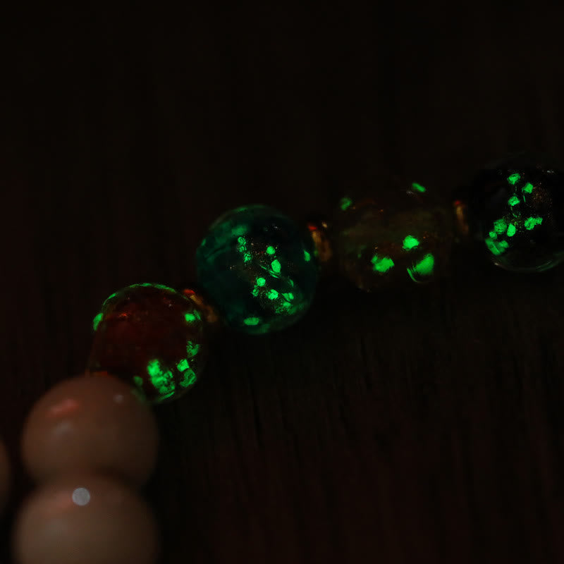 8 mm spirituelles Armband aus tibetischem Weihrauchasche-Porzellan und Liuli-Glas