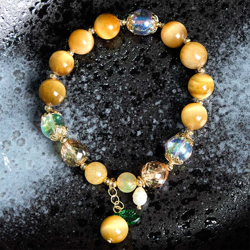 8 mm Tigerauge-Mutarmband für Damen