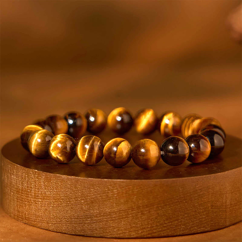 8 mm Tigerauge-Kraftarmband für Schutz und Mut