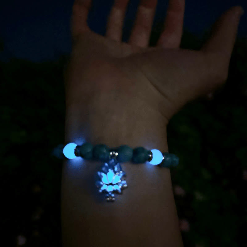 8 mm türkisfarbenes Glowstone-Schutzarmband für Meditation