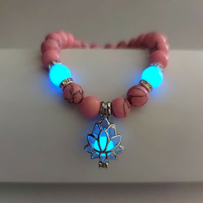 8 mm türkisfarbenes Glowstone-Schutzarmband für Meditation