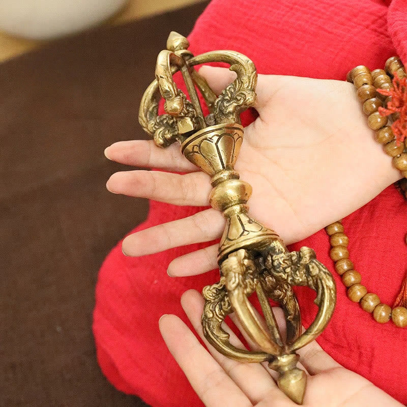 9,06 Zoll Kupfer Meditation Dorje Handgefertigt in Nepal