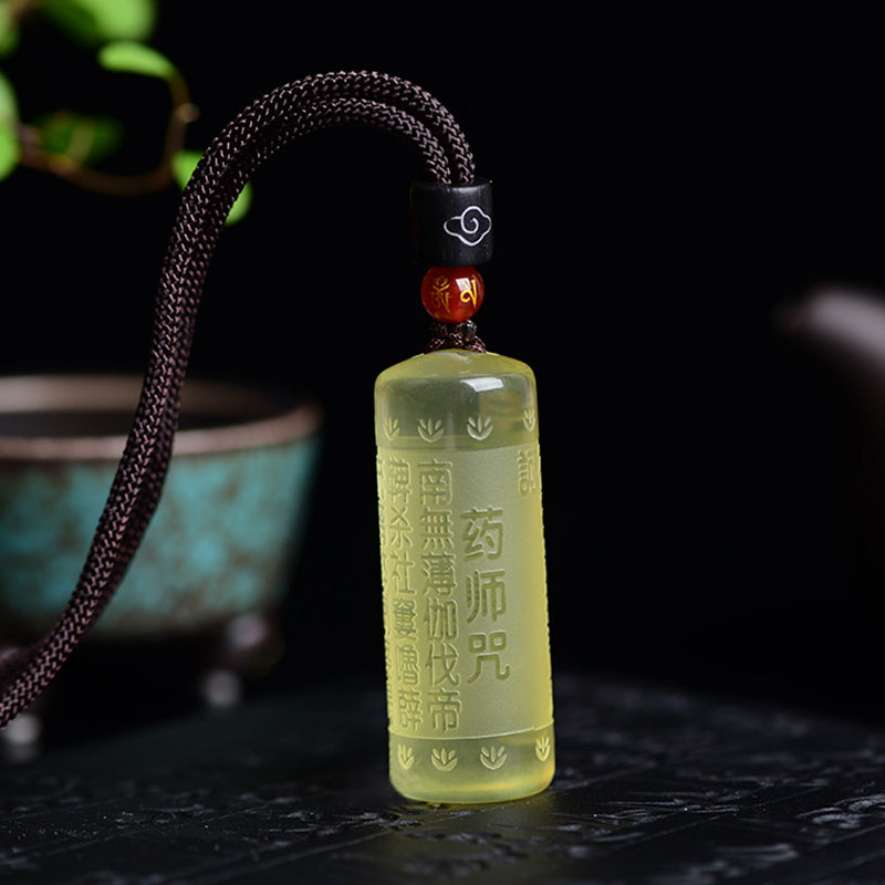 Citrin-Herz-Sutra-Halskette für Glück und Stärke