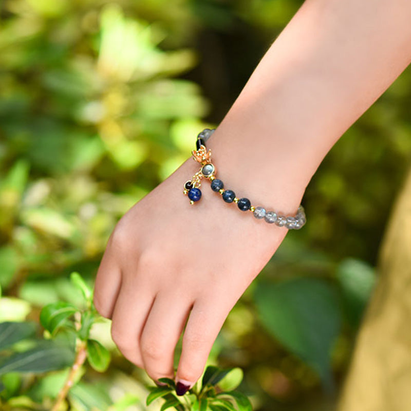 Moonstone Lazurite Calm Healing Bracelet for Positive Energy