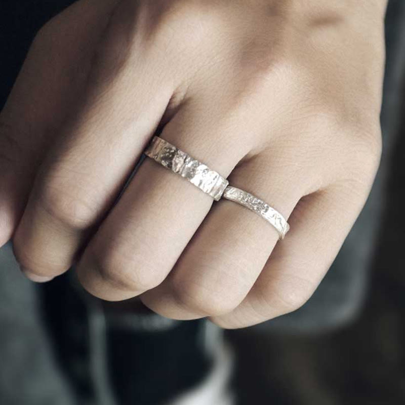925 Sterling Silber Segenspaarring | Spiritueller Schutz