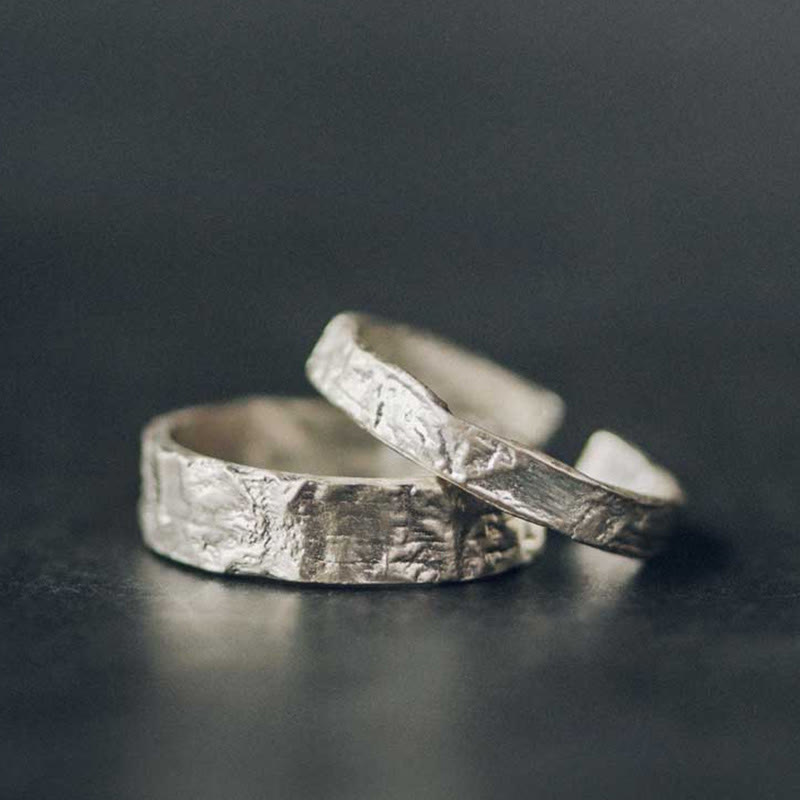 925 Sterling Silber Segenspaarring | Spiritueller Schutz
